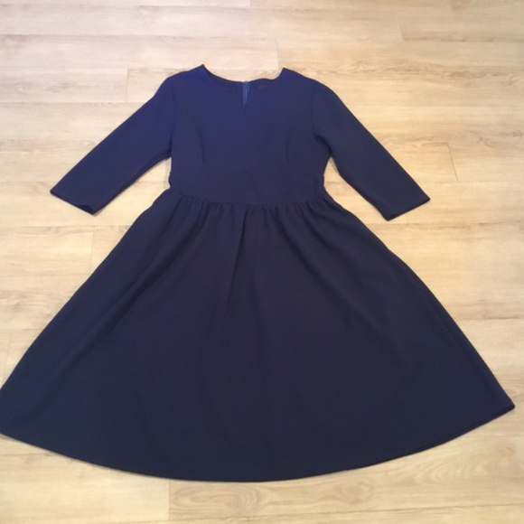 Women's Vintage Style Pleated Flared Swing A-Line Midi Dress - Picture 4 of 6